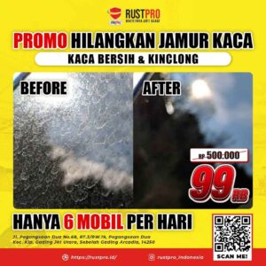 Promo Hilangkan Jamur pada Kaca Mobil