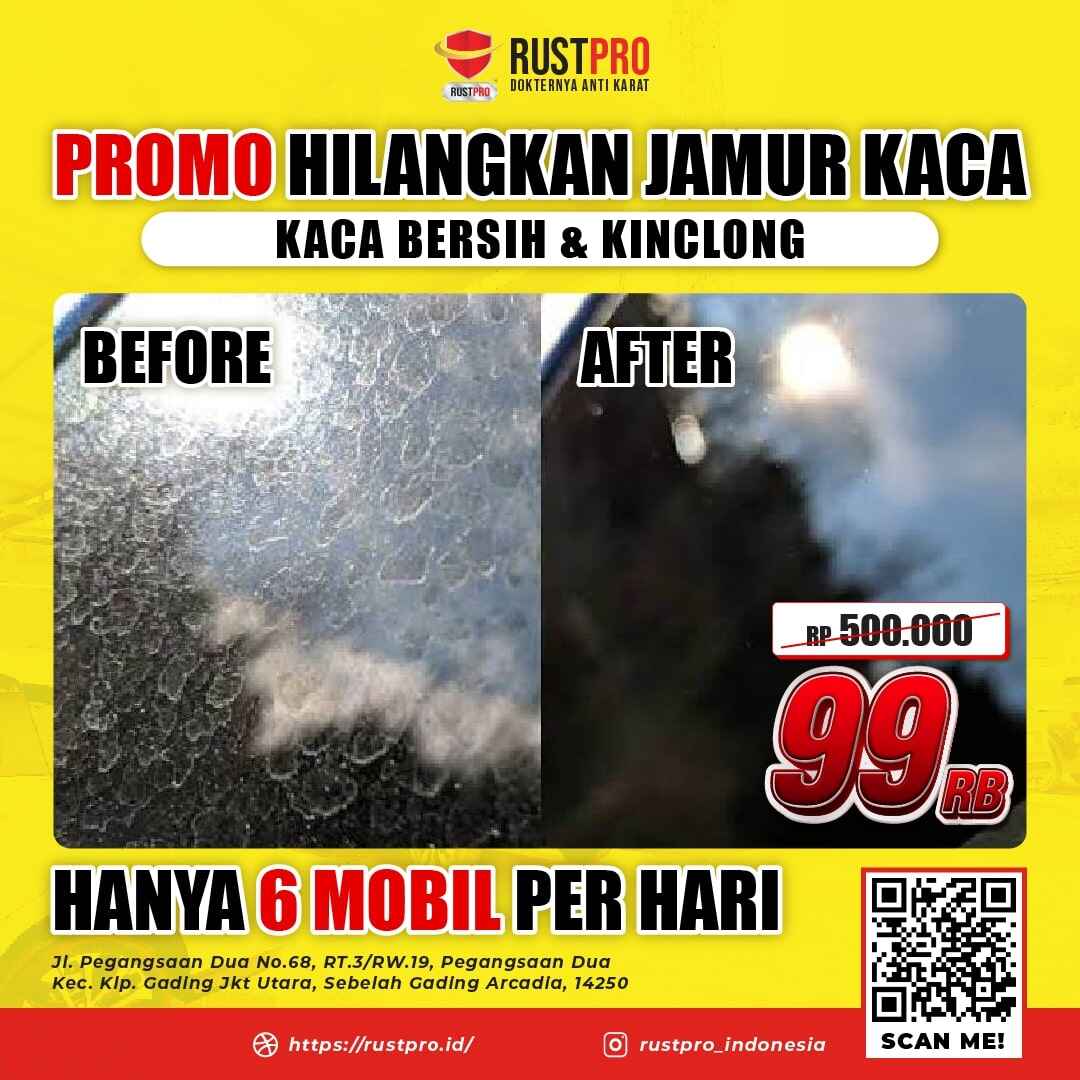 Promo Hilangkan Jamur pada Kaca Mobil