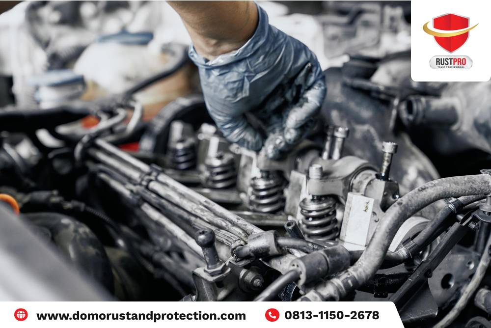 cara membersihkan mesin mobil tua