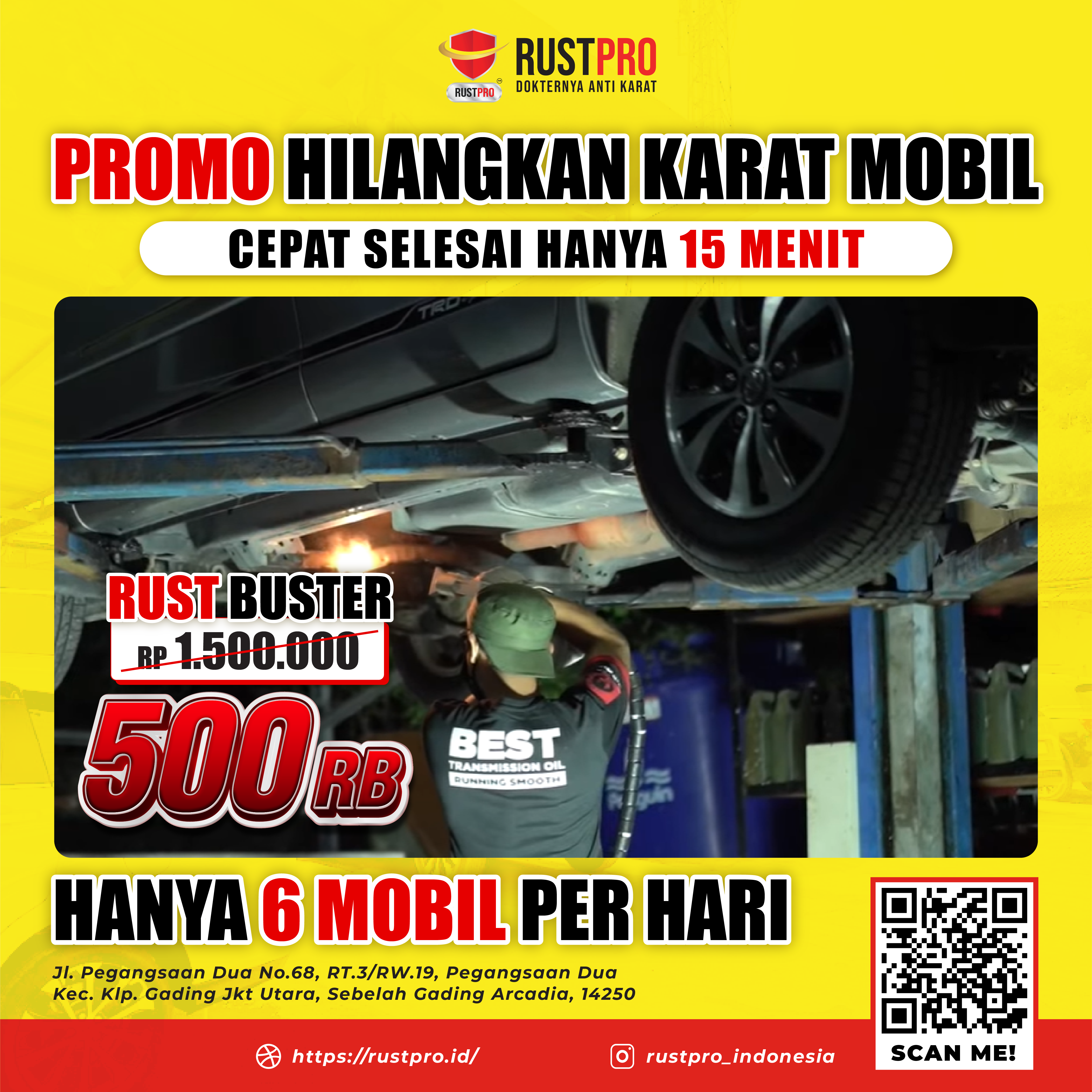 Promo Jasa Hilangkan Karat Mobil Bekas