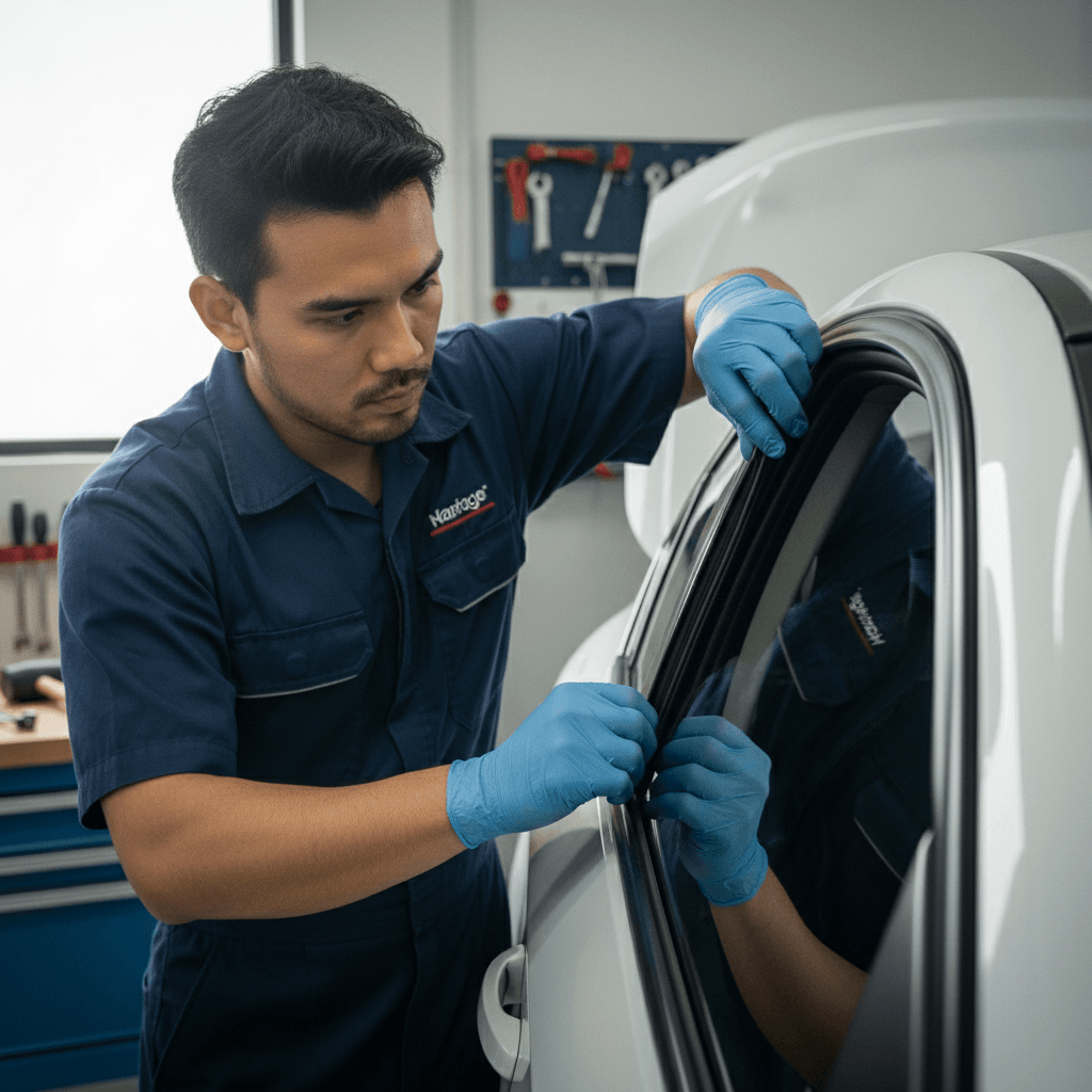 Jasa Pasang Pelipit Kaca Mobil