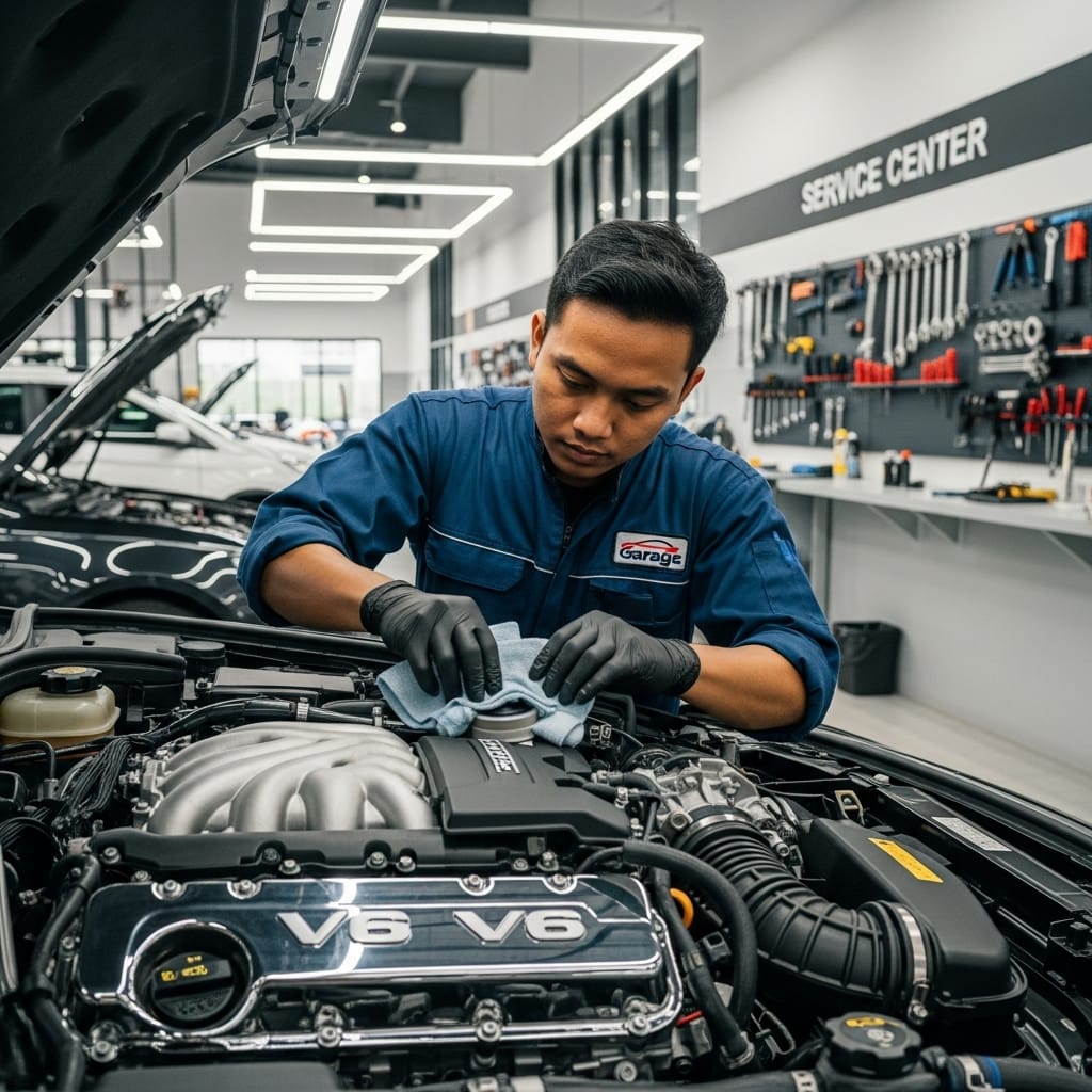 jasa detailing mesin mobil di Pontianak