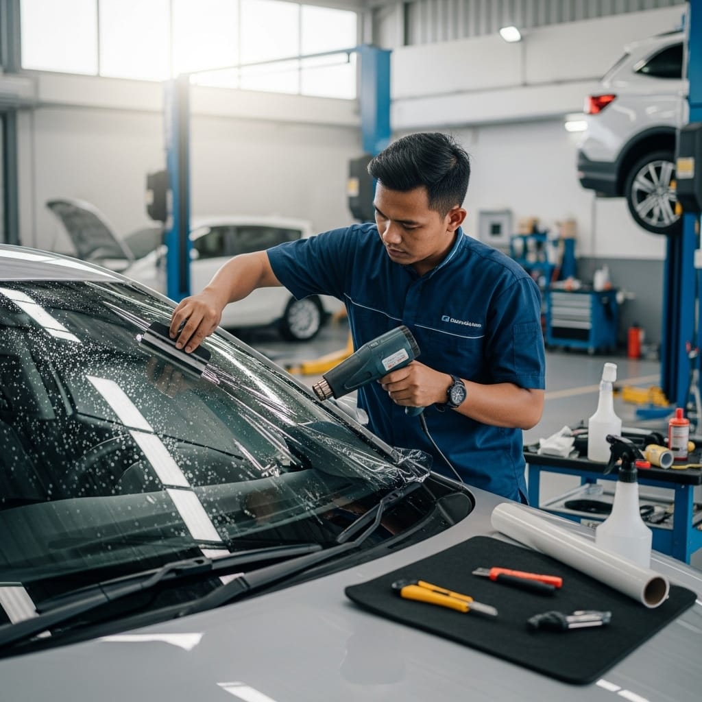 Jasa Pasang Sticker Kaca Mobil