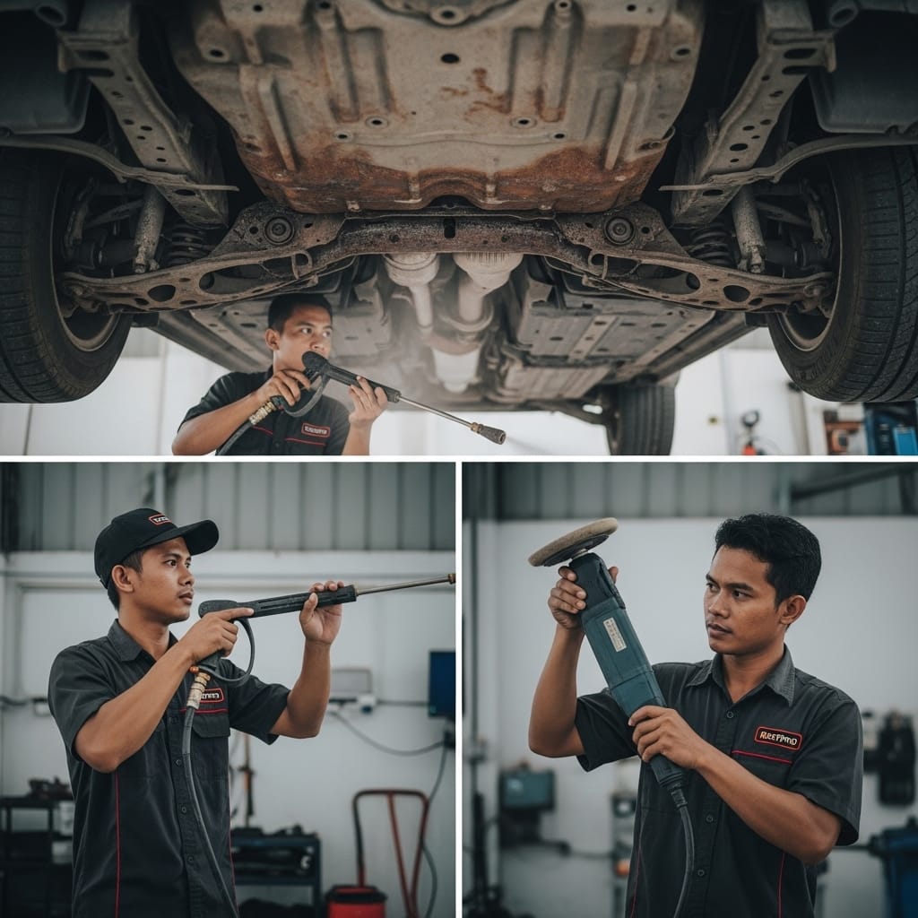 pelapis anti karat kolong mobil di pontianak